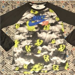 Nike SB Skateboard All Over Jersey Raglan Shirt